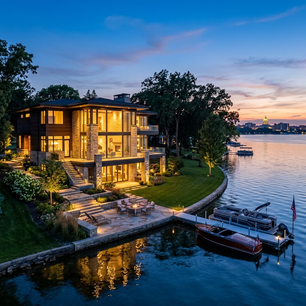 Luxury home in Madison, Wisconsin financed with a jumbo mortgage through MadCity Home Loans