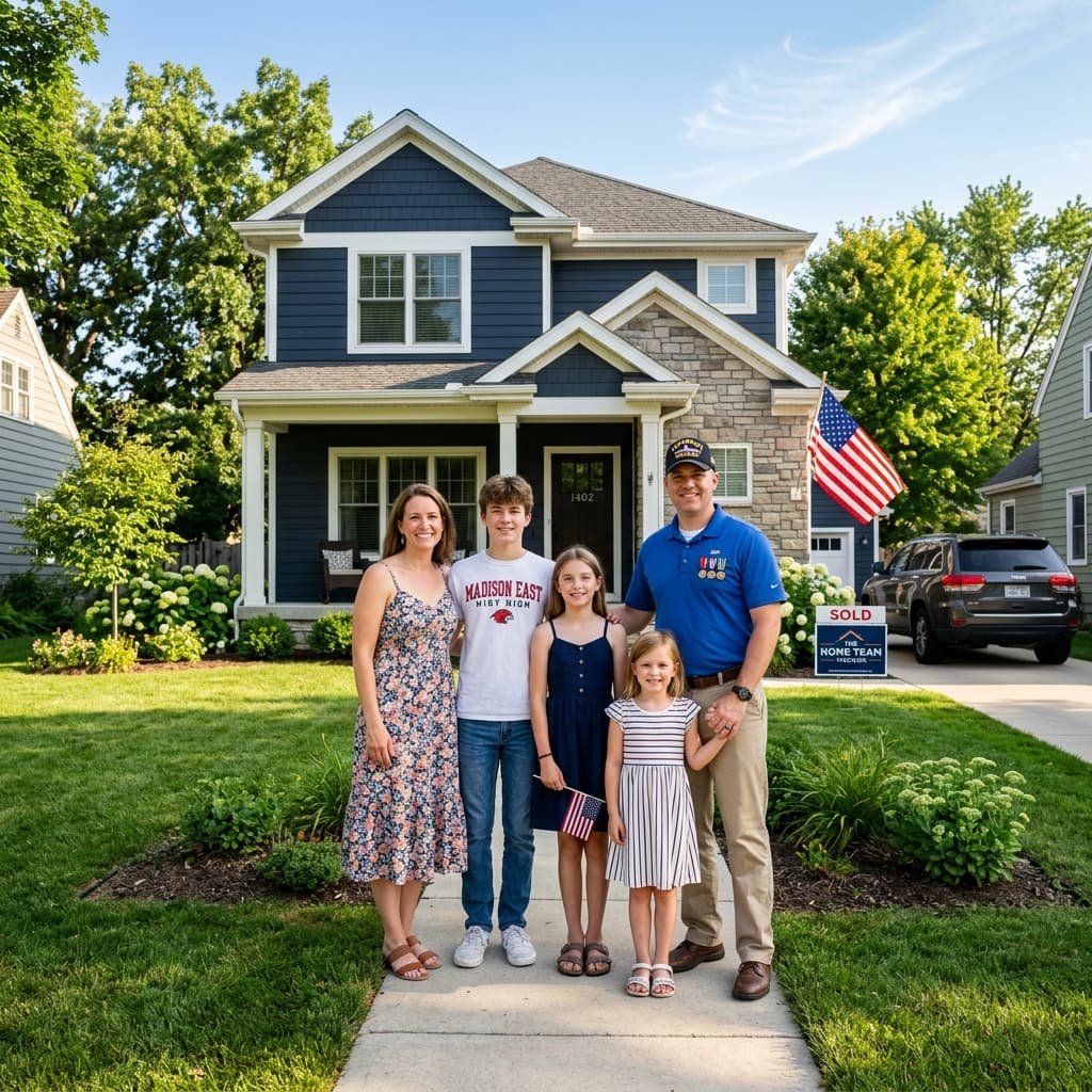 Veteran homeowner shaking hands with Rob Miller, VA loan specialist in Madison, WI Veteran homeowner shaking hands with Rob Miller, VA loan specialist in Madison, WI
